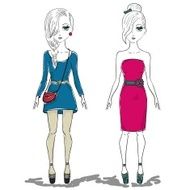 hand drawn illustration fashion girl woman N2