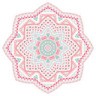 Decorative pink and blue pattern frame