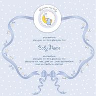 Baby boy shower card N132