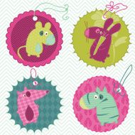 Design elements for baby scrapbook N2