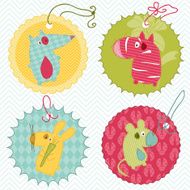 Design elements for baby scrapbook N3