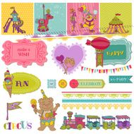 Scrapbook Design Elements - Birthday Party Child Set N2