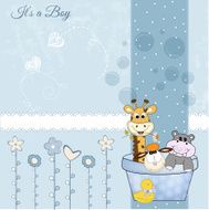 Baby boy shower card N134