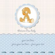 baby shower card with puppy N35