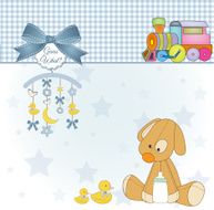 baby shower card with puppy N38