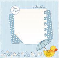 baby shower card with duck toy N18