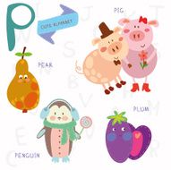 Very cute alphabet P letter
