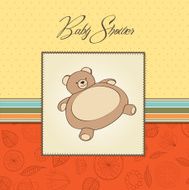 baby shower card with teddy N21