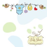 Baby boy shower card N135