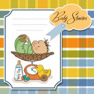 baby boy weighed on the scale N15