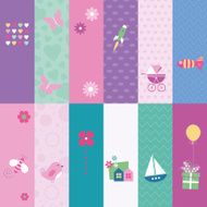 kids greeting cards set illustration N2