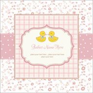 delicate babies twins shower card N6