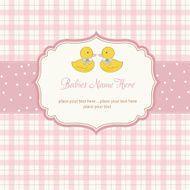 delicate babies twins shower card N7