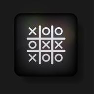 Vector tic tac toe icon on black Eps 10