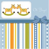 Baby boy shower card N136