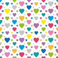 colorful hearts collection pattern