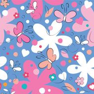 butterflies and flowers background