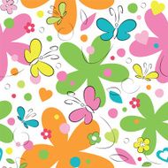 butterflies and flowers background N2