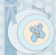 Baby boy shower card N137