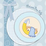 Baby boy shower card N138