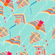 Vector kites for your design Seamless pattern N2