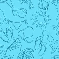 Travel background Seamless pattern Vector collor Illustration