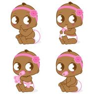 Cute African American baby girl