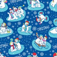 Snowman seamless pattern Template for christmas winter design N2