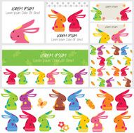 cute bunny clip art and layout design