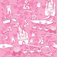 seamless pattern with fairytale land