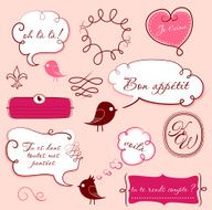 Speech bubbles set in French style N2