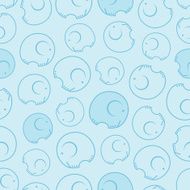 Blue seamless baby pattern with elephants