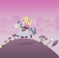 girl riding on a pony