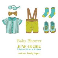 Baby Boy Shower and Arrival Card N11