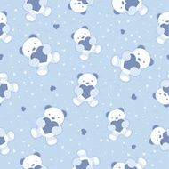 Seamless Blue Baby Background N2