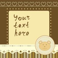 square frame with little bear