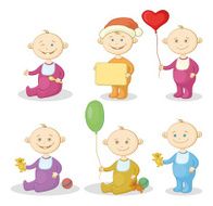 Cartoon children with toys N2