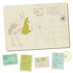Vintage Baby Boy Arrival Postcard N2
