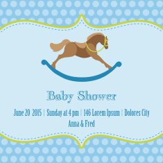Baby Boy Shower and Arrival Card N10