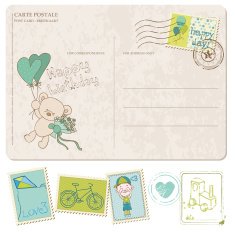 Baby Boy Birthday Postcard