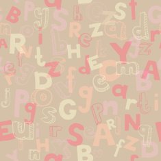 Colorful seamless font pattern