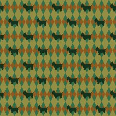 Retro pattern with dogs