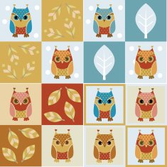 Owl seamless backgrounds