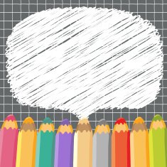School speech bubbles Vector illustration
