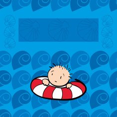Swimming child vector illustration N2