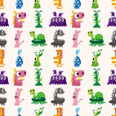 seamless monster pattern N16