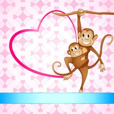 Monkey Swinging with Kid