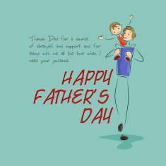 Father and son in Father's Day background N2
