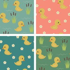 Seamless baby ducks wallpapers design