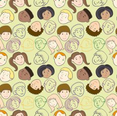 Children smiling faces pattern N3